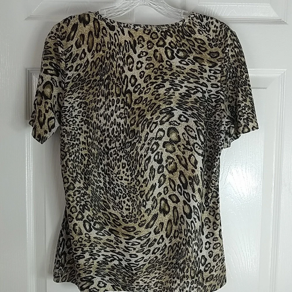 Neiman Marcus, 1-27, Animal Print Top, size M - Picture 3 of 4